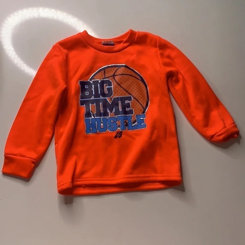 Big time hustle basketball three piece set Sweatpants vest sweatshirt 4t